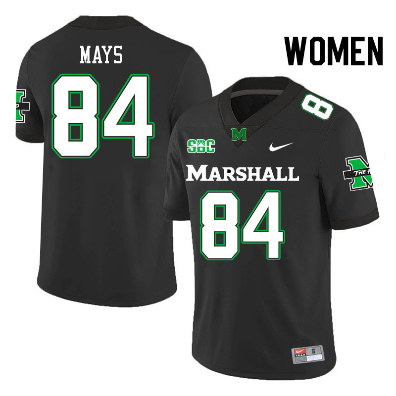 Women #84 Antwaan Mays Marshall Thundering Herd SBC Conference College Football Jerseys Stitched-Bla